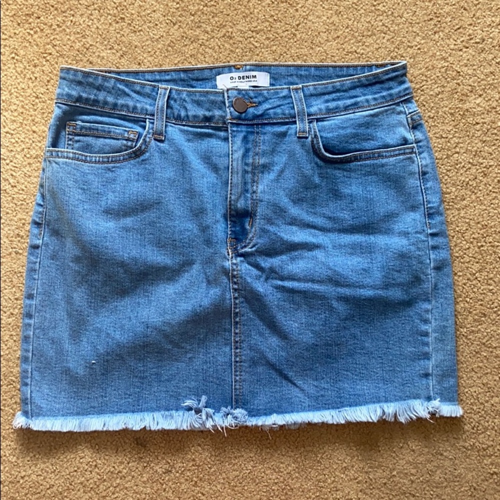 O2 denim high waisted skirt